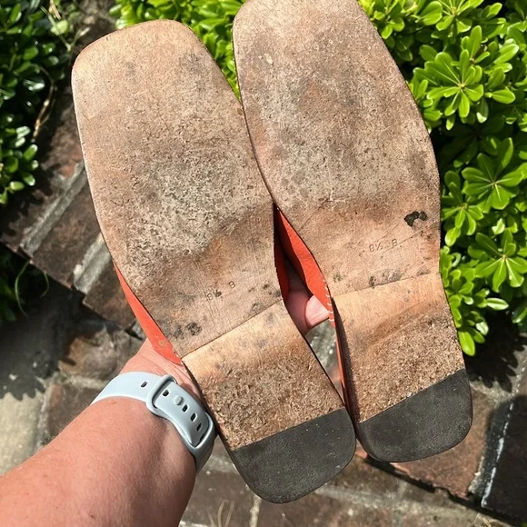 Cole Haan Orange suede mule loafer size 8 1/2 - Picture 7 of 10